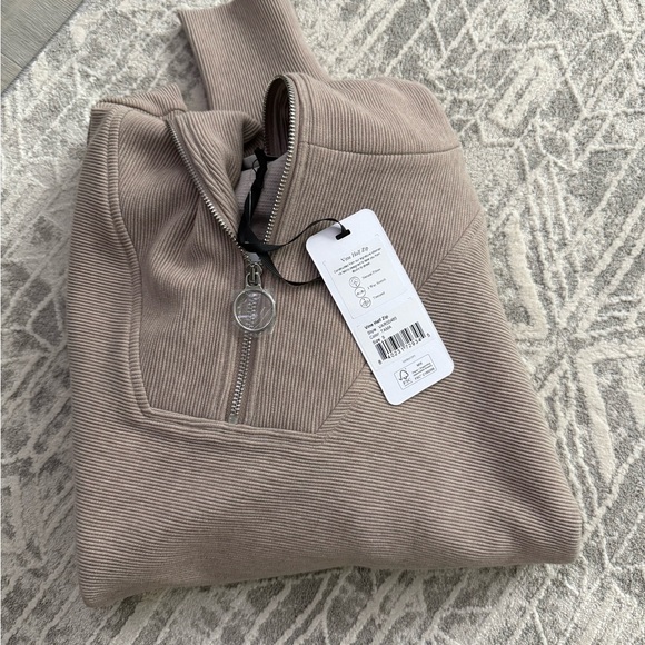 Varley Tops - Varley Taupe Half Zip Pullover